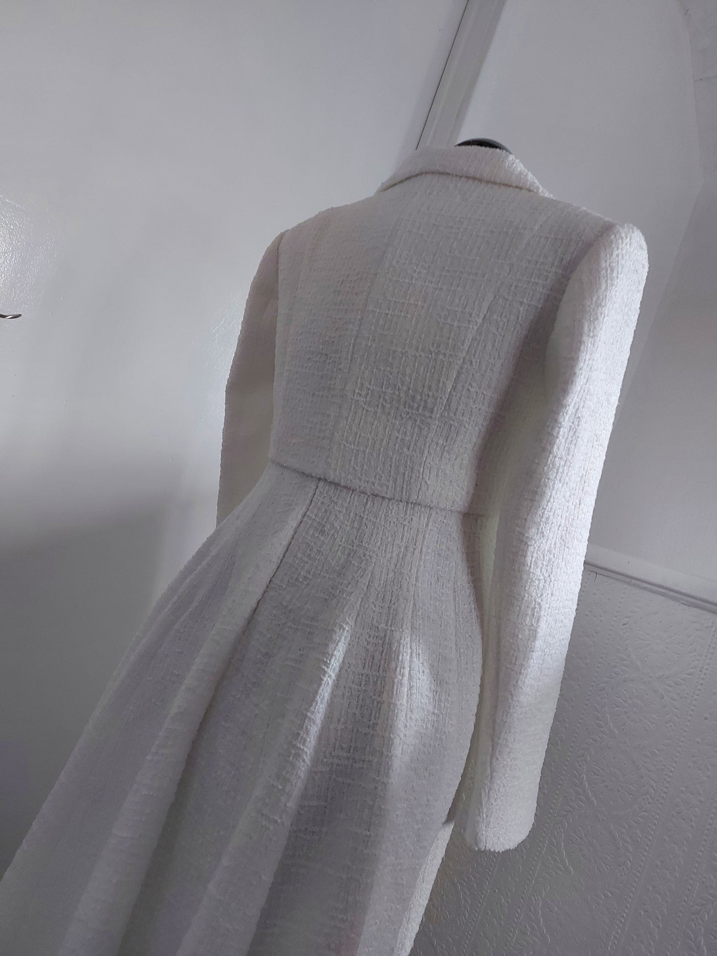 The pleated swing bridal retro dress suit