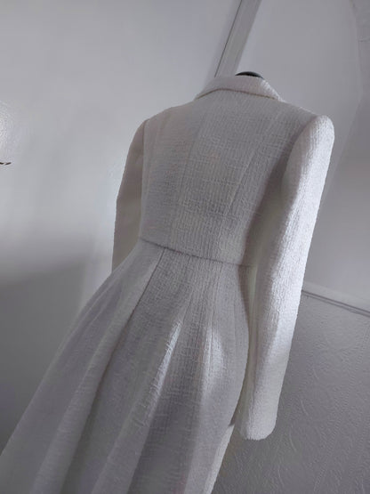 The pleated swing bridal retro dress suit