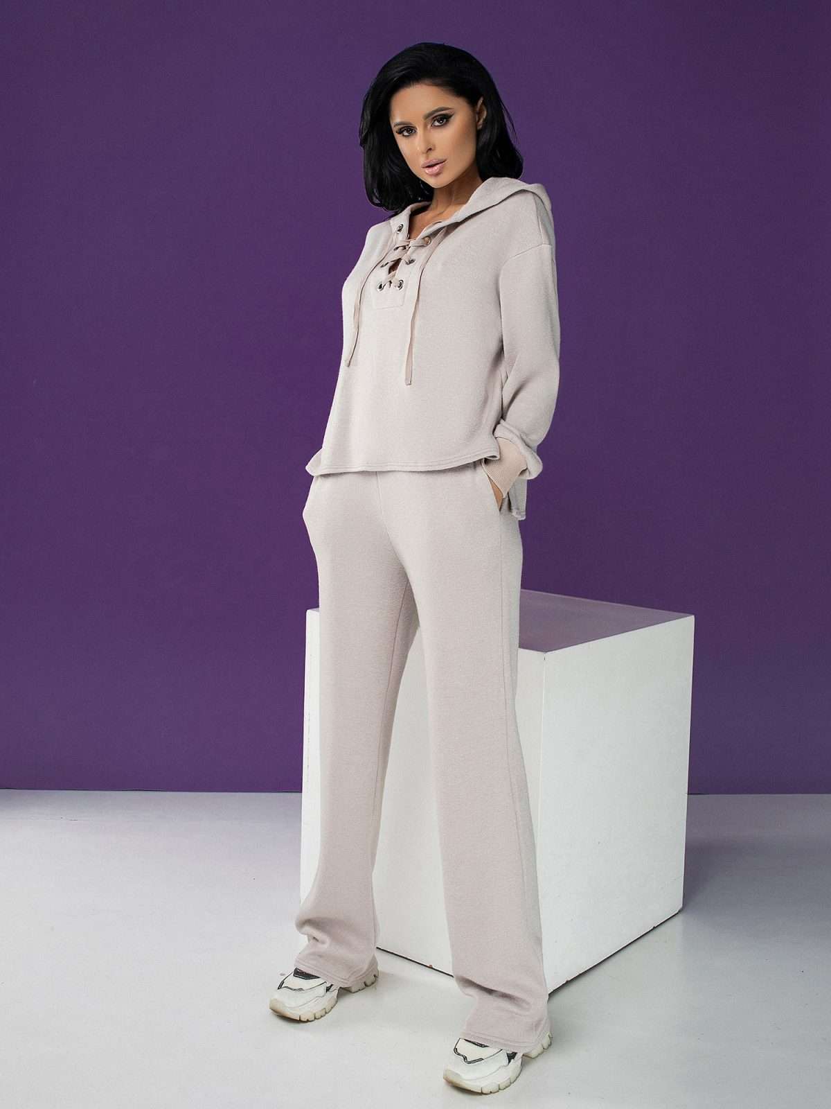 beige loungewear set women