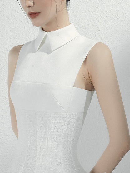 The pleated swing bridal retro dress suit