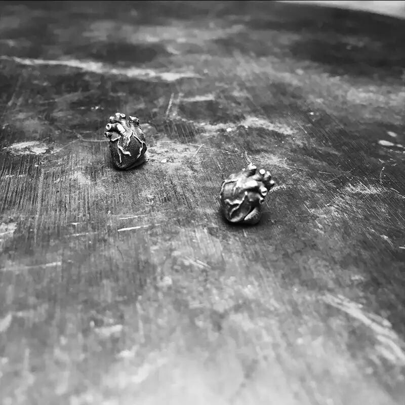 Vena Cava Heart Stud Earrings