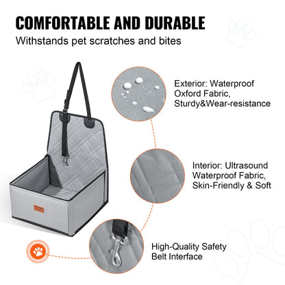 Dog Car Seat, Dog Booster Seat for Car with Support Frame, Pet Car