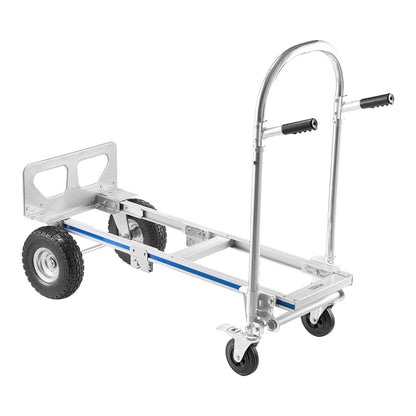 2 in 1 Hand Truck, 453.6 kg Load Capacity for 4-Wheel Mode,